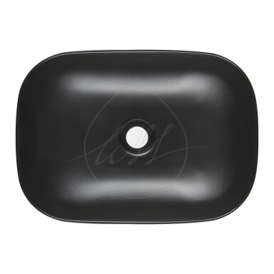 Juodos matinės spalvos Infinitio 46x33cm pastatomas praustuvas
